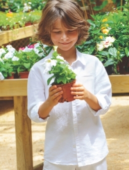 PATRÓN DE CAMISA BLANCA LINO NIÑO